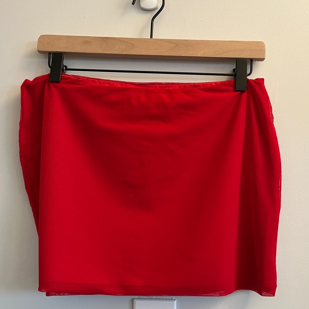 Princess Polly Cherry Red Skirt